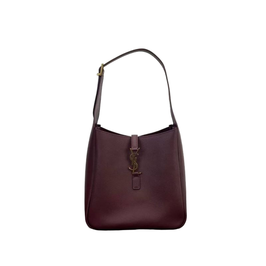 Saint Laurent Le 37 Bucket Bag – Bordeauxrote gebrauchte Designertasche