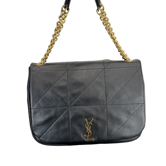 Saint Laurent Jamie 4.3 Small – Schwarze Preloved Designer-Umhängetasche Le Maillon