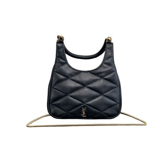 Saint Laurent Sade Crossbody – Schwarze, gebrauchte Designer-Umhängetasche aus Lammleder