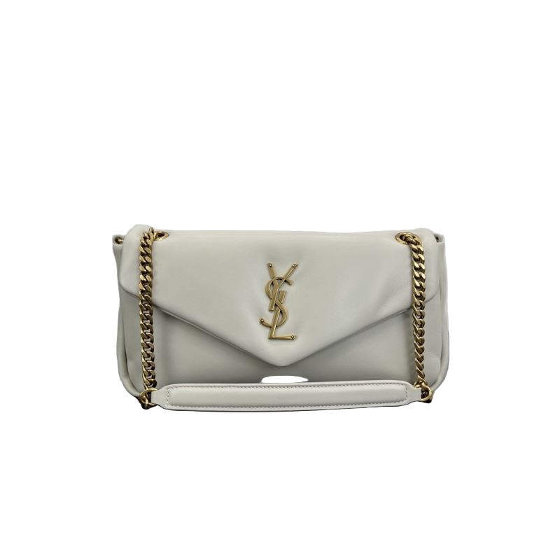 Saint Laurent Calypso Small Schoudertas Wit Preloved Designer Bag