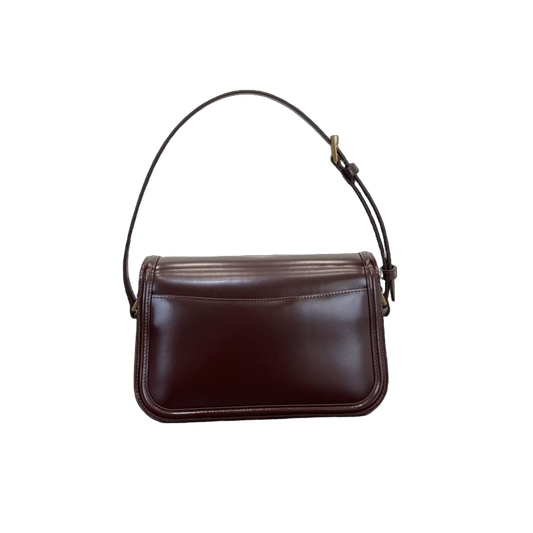 Saint Laurent Solferino Mini-Umhängetasche Bordeaux – Designertasche aus Leder