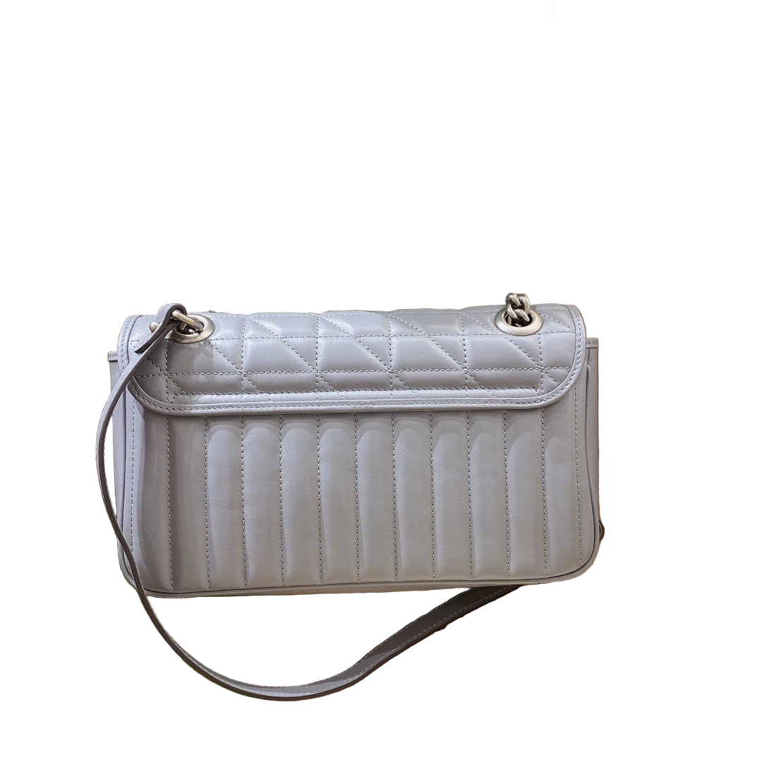 Gucci GG Marmont Aria Small Schoudertas Deep Grey Preloved Designer Bag