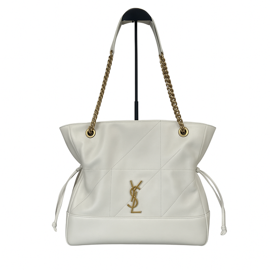 Saint Laurent Jamie Kleine Umhängetasche Weiß Preloved Designer Tasche