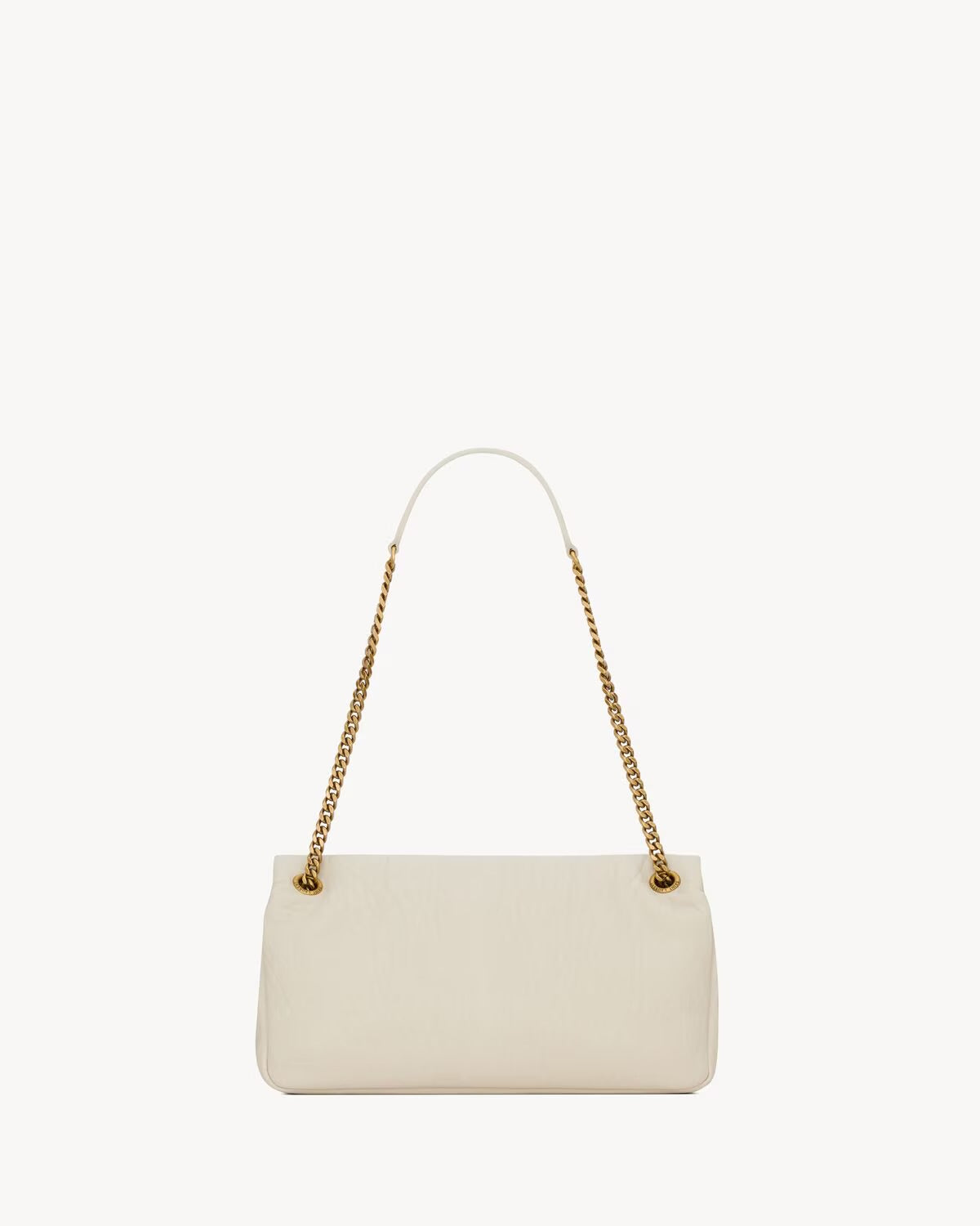 Saint Laurent Calypso Medium Schoudertas Blanc Vintage