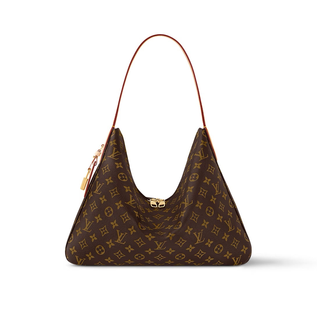 Louis Vuitton Slouchy MM Tasche – Besatz aus natürlichem Rindsleder (M12098)