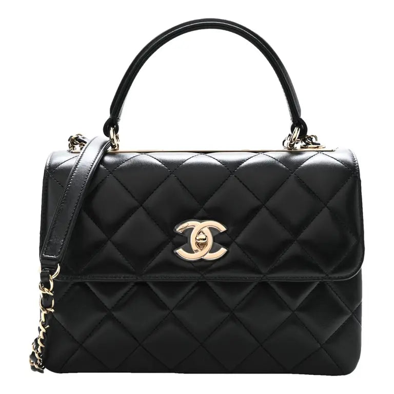 Chanel Trendy CC Top Handle  Black Lambskin Handtas