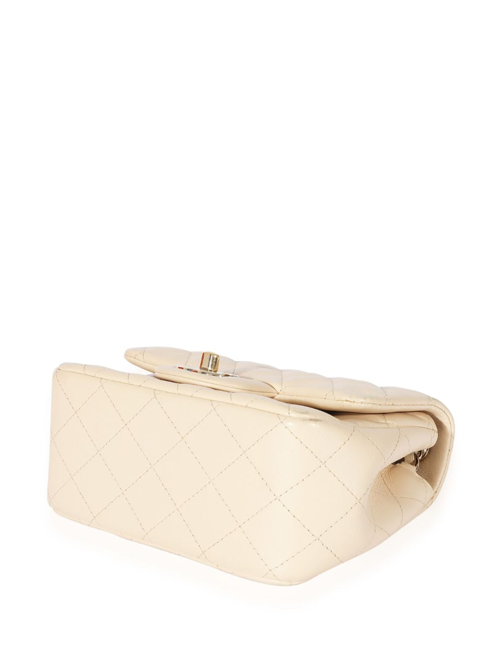 Chanel Classic Flap Crossbody Handtas Wit Crème Lamsleer 2021 Medium