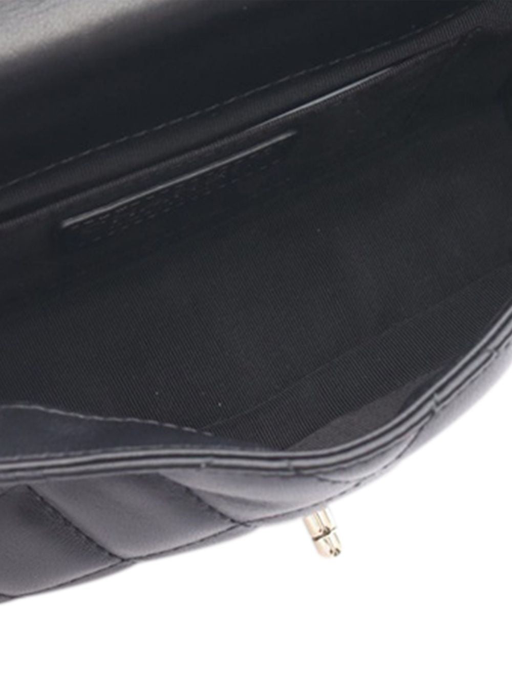 Chanel Mini-Flap aus gestepptem Lammleder „My Precious Pearls“ in Schwarz (2021)