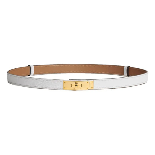 Hermès Kelly 18 White Epsom Leather Verstelbare Riem