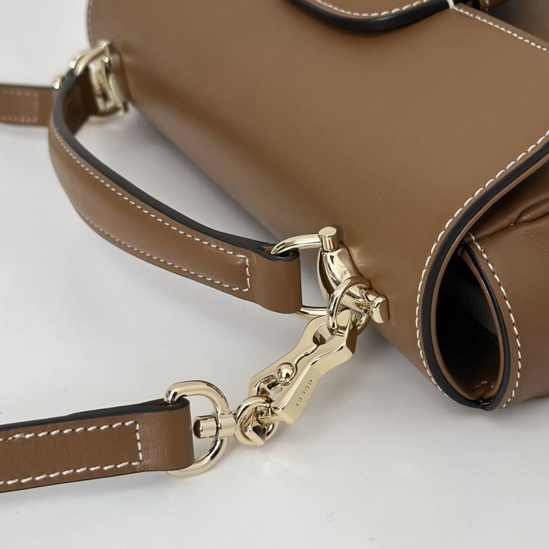 Gucci Horsebit 1955 Braune kleine Damen-Schultertasche • Gebraucht