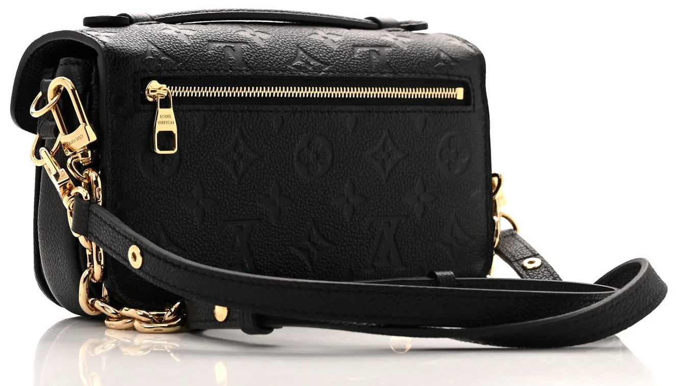 Louis Vuitton Pochette Métis East-West Schwarze Damen-Umhängetasche Monogram Empreinte • Gebraucht