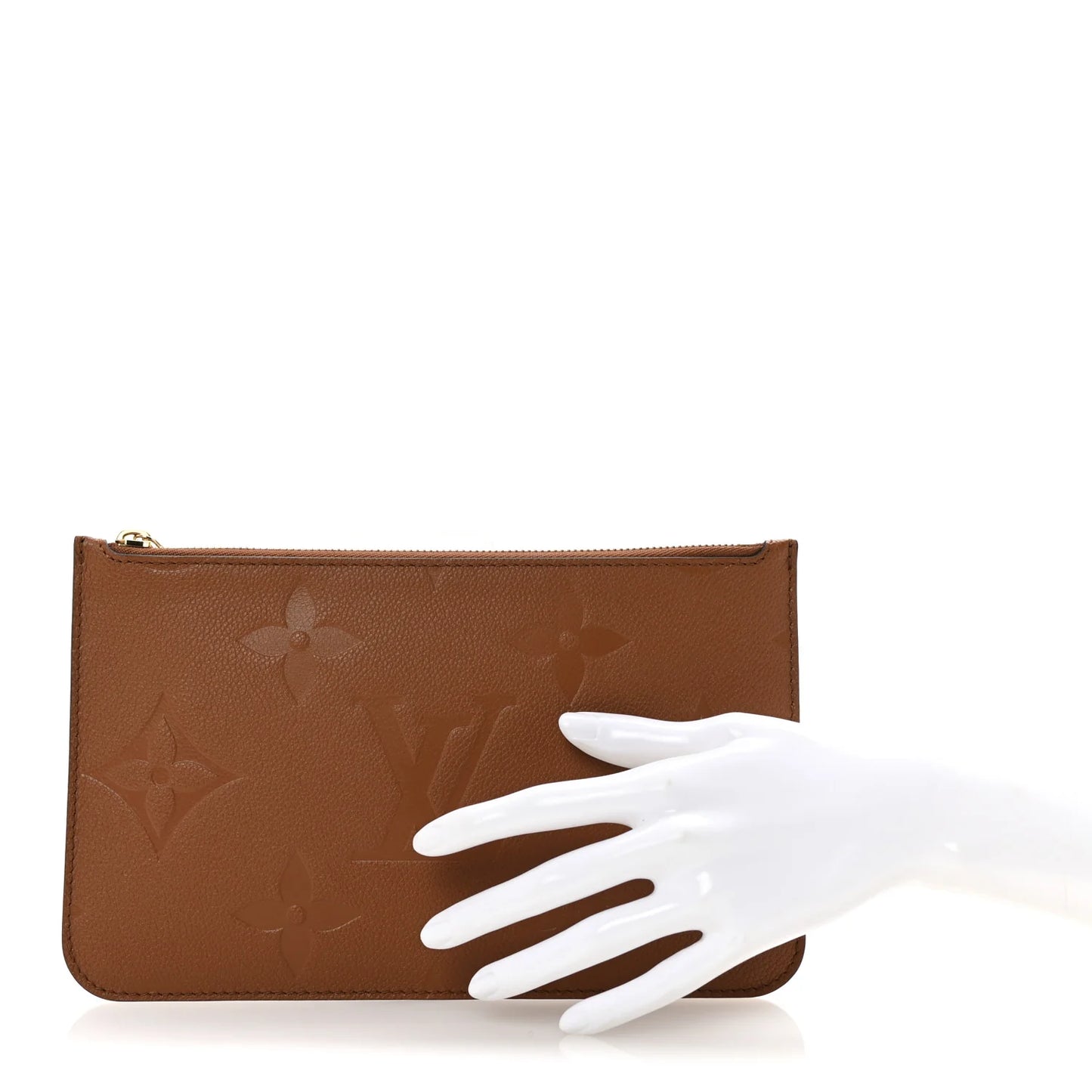 Louis Vuitton Empreinte Monogram Giant Neverfull MM Pochette Karamell