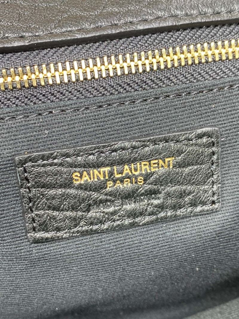 Saint Laurent Calypso Medium Schoudertas Zwart Grained Lambskin