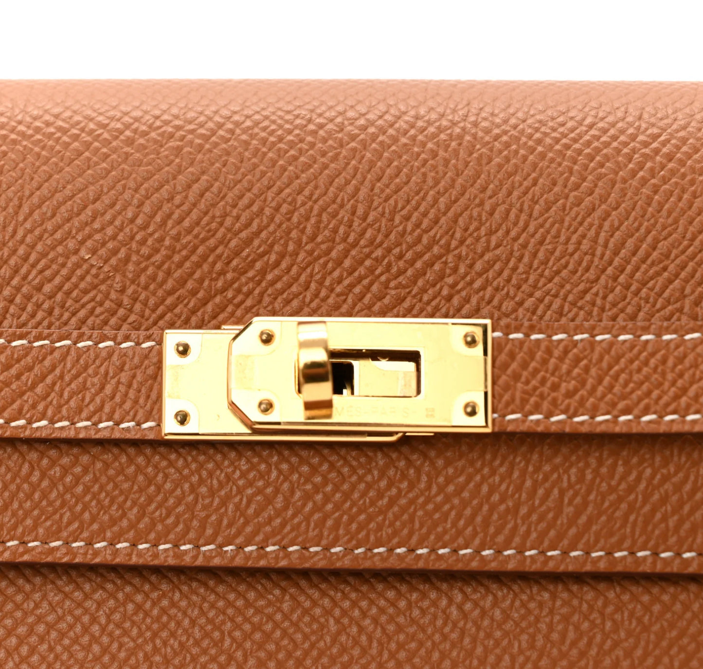 HERMES Epsom Kelly portemonnee in goudkleur