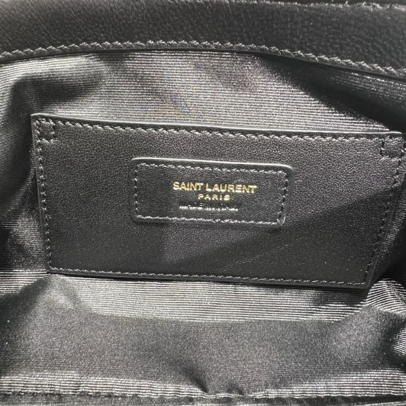 Saint Laurent Gesteppte Tragetasche Schwarze gebrauchte Designer-Umhängetasche 