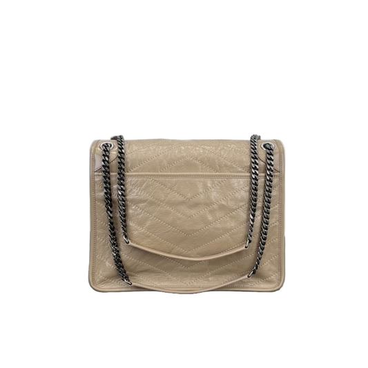 Saint Laurent Niki Medium Blanc Vintage Preloved Designer Schultertasche 