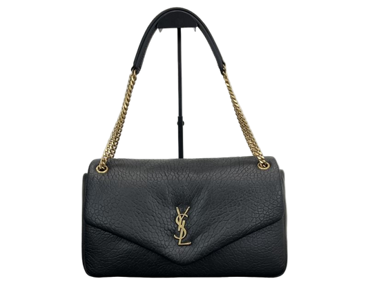 Saint Laurent Calypso Medium Umhängetasche Schwarz Preloved Designer Tasche 