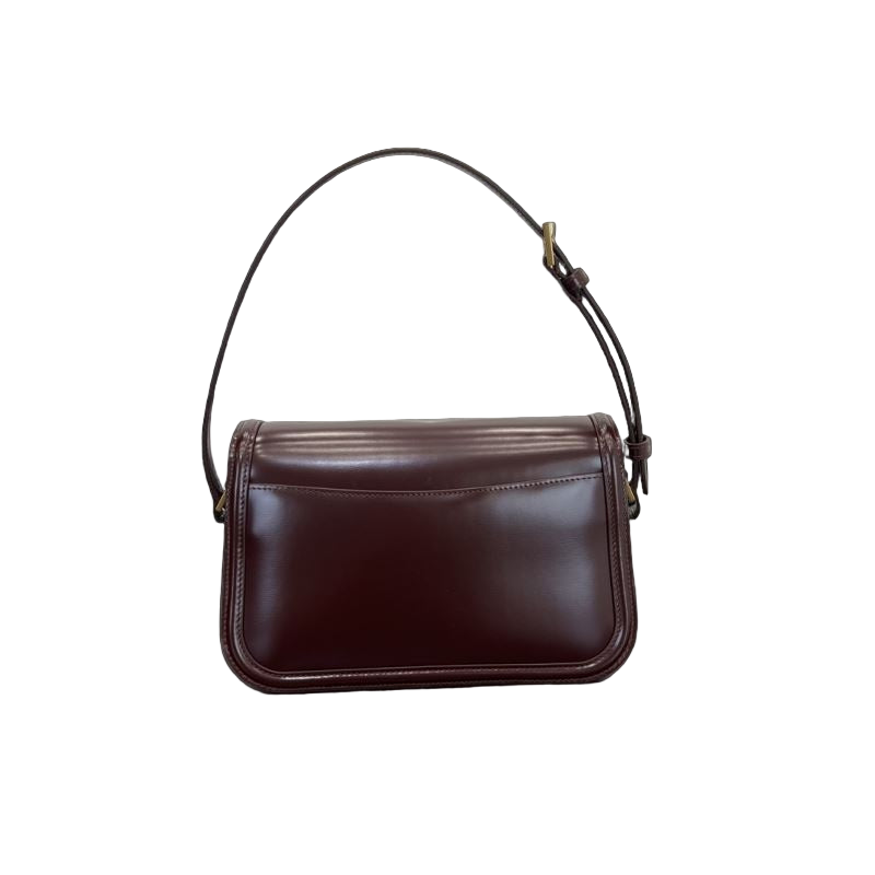 Saint Laurent Solferino Mini-Umhängetasche Bordeaux – Designertasche aus Leder