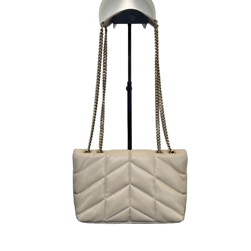 Saint Laurent LouLou Toy Puffer – Blanc Vintage Preloved Designer Umhängetasche