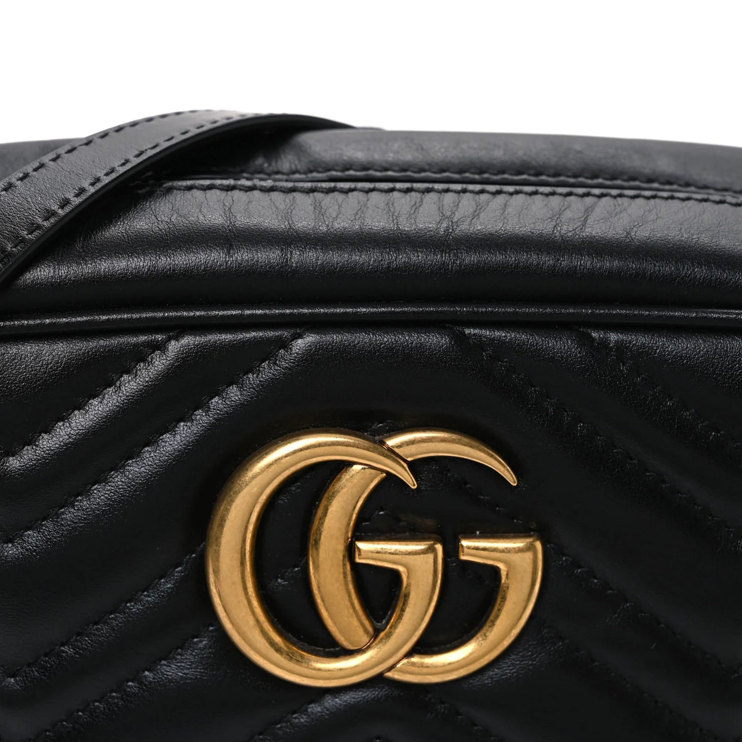 Gucci Marmont Kleine Schwarze Damen-Schultertasche Matelassé 2024 Gebraucht