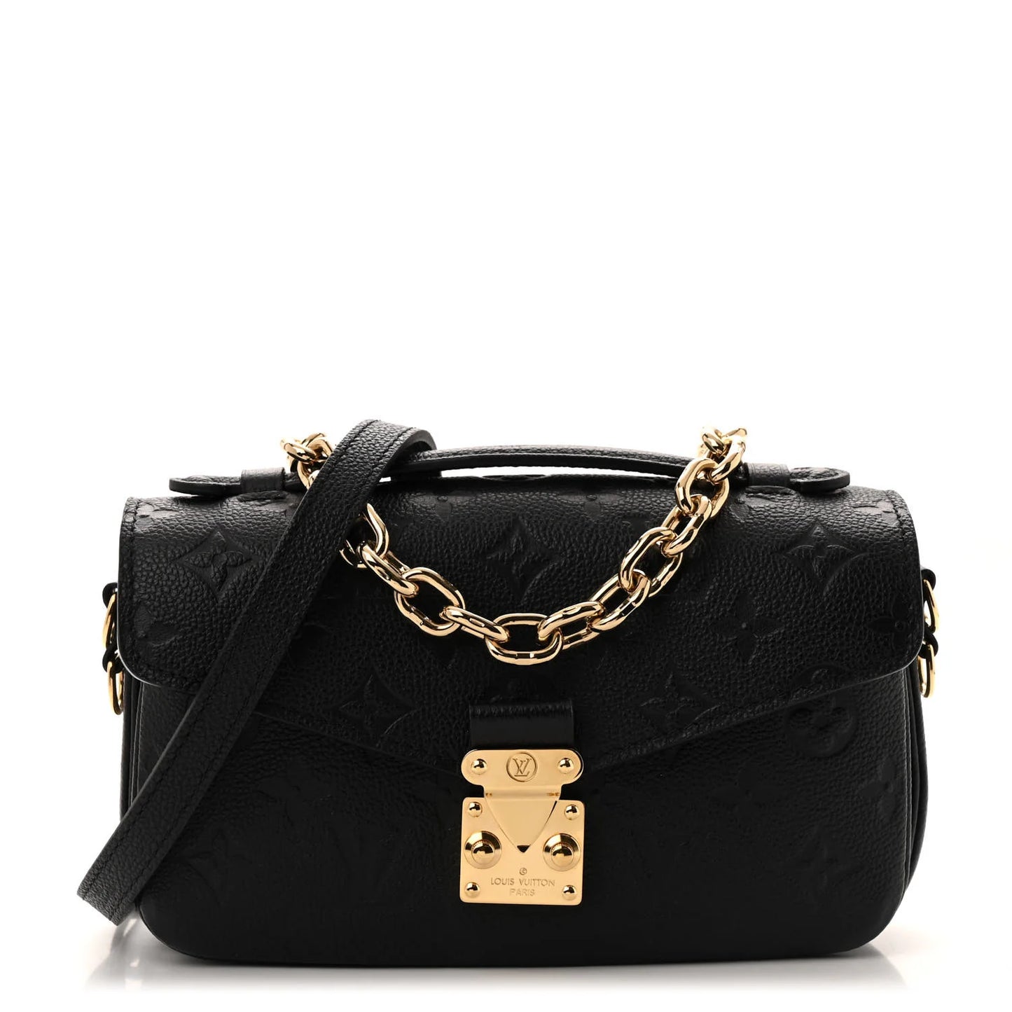 Louis Vuitton Pochette Métis East-West Schwarze Damen-Umhängetasche Monogram Empreinte • Gebraucht