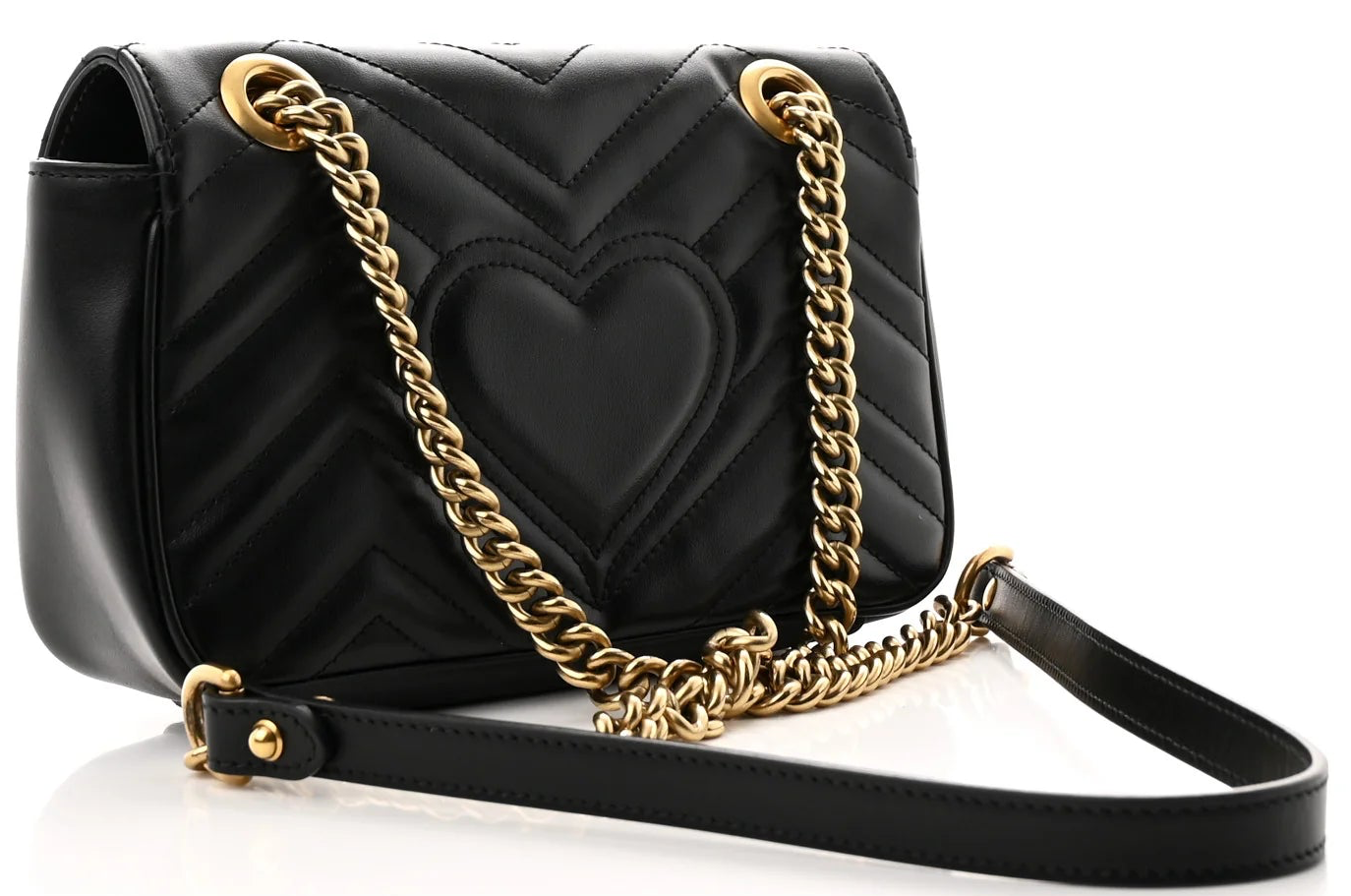 Gucci Marmont Mini Damen-Schultertasche Matelassé Schwarz • Gebraucht