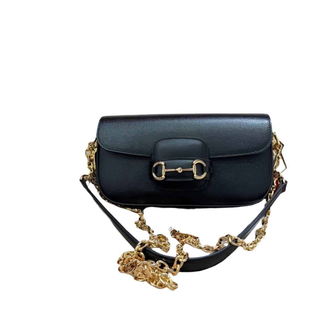 Gucci Horsebit 1955 Umhängetasche Schwarz Preloved Designer Tasche