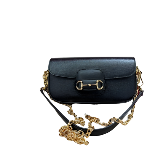 Gucci Horsebit 1955 Schoudertas Zwart Preloved Designer Bag