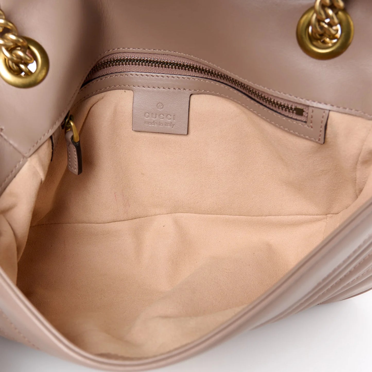 Gucci Marmont Tasche, klein, rosa – Damen-Schultertasche, Matelassé, Porzellanrosa/Puderrosa-Creme (Porzellanrose) • Gebraucht, 2023