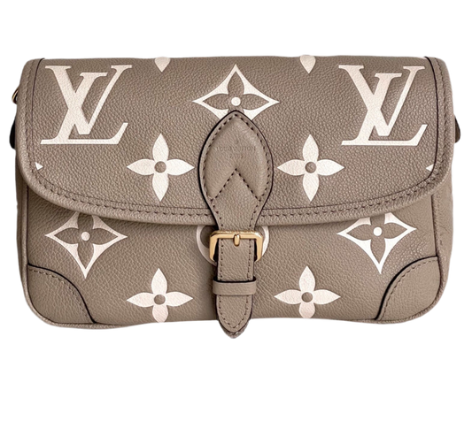 Louis Vuitton Diane Tasche Tourterelle Creme Monogramm Empreinte (M46583)