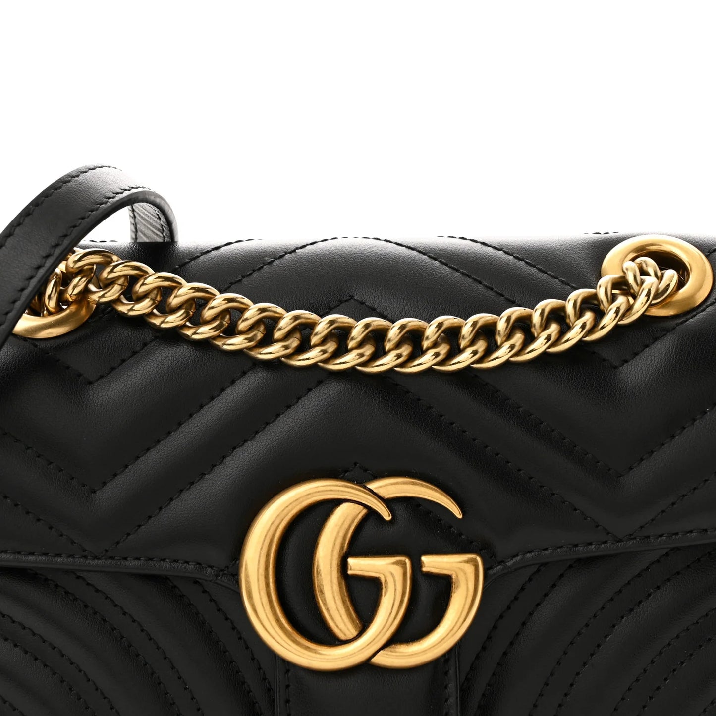 Gucci Marmont Mini Damen-Schultertasche Matelassé Schwarz • Gebraucht