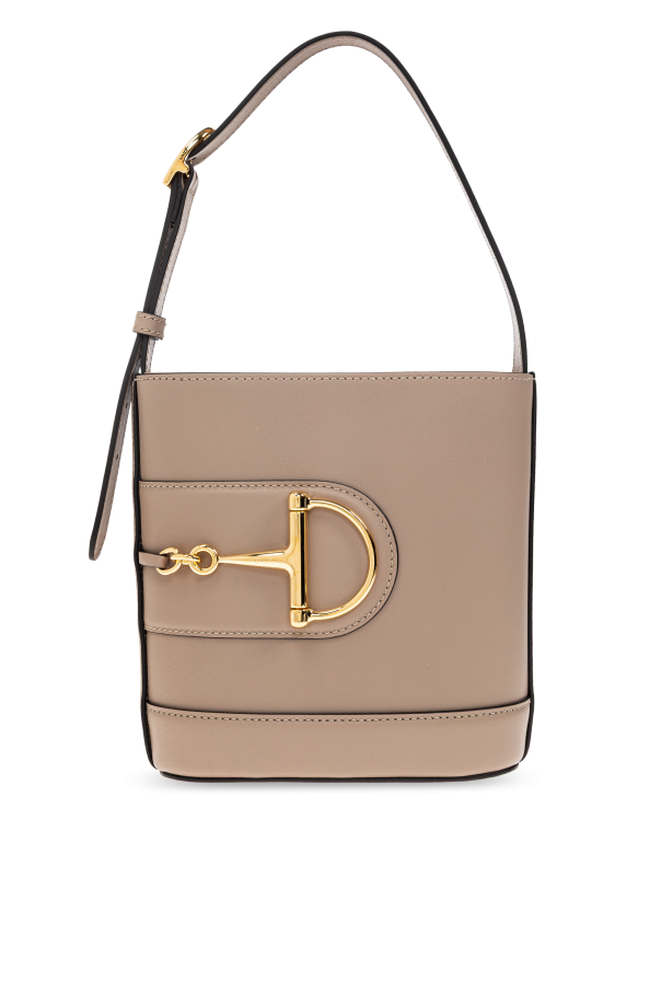 Gucci 73 Horsebit Damen-Schultertasche, klein, in Nude-Rosa • Gebraucht