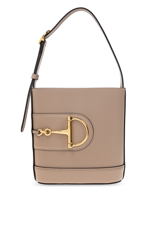 Gucci 73 Horsebit Damen-Schultertasche, klein, in Nude-Rosa • Gebraucht