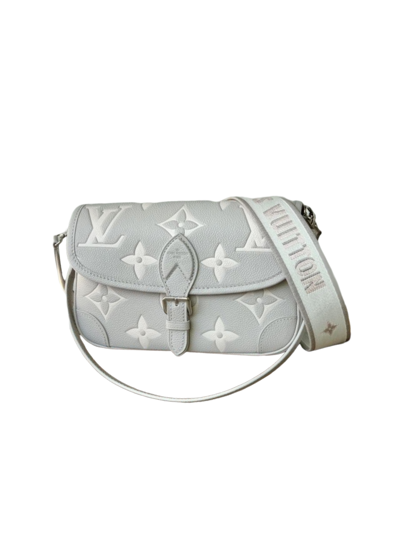 Louis Vuitton Diane Bag Brume Quartz Gray Monogram Empreinte Leather (M14214)
