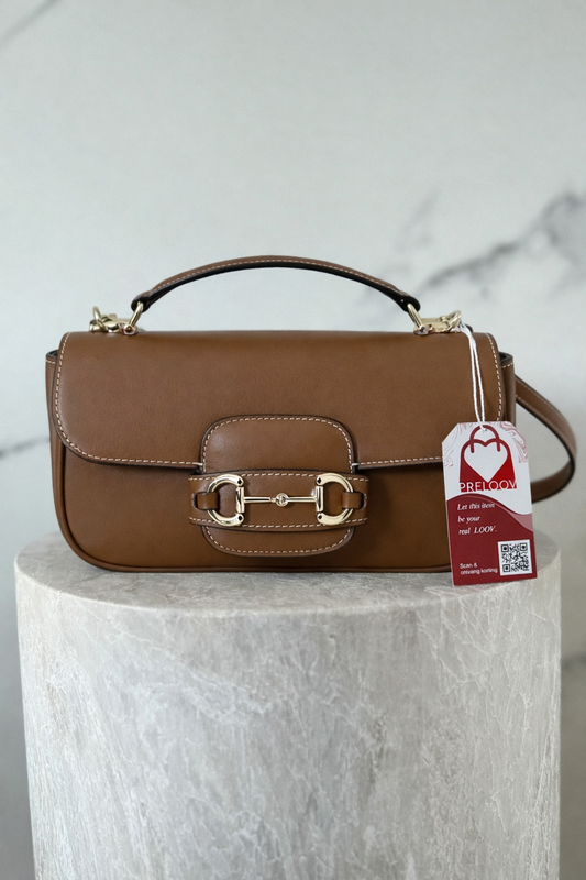 Gucci Horsebit 1955 Bruin Medium dames Schoudertas