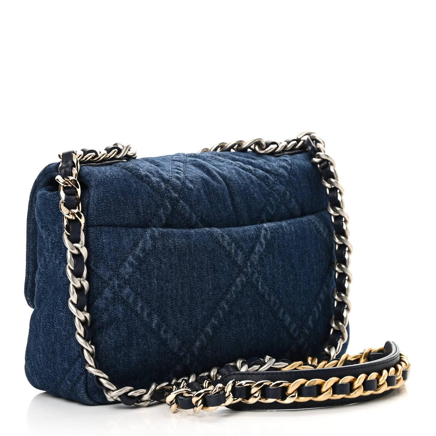 Chanel 19 Flap Blue Denim Quilted Medium
