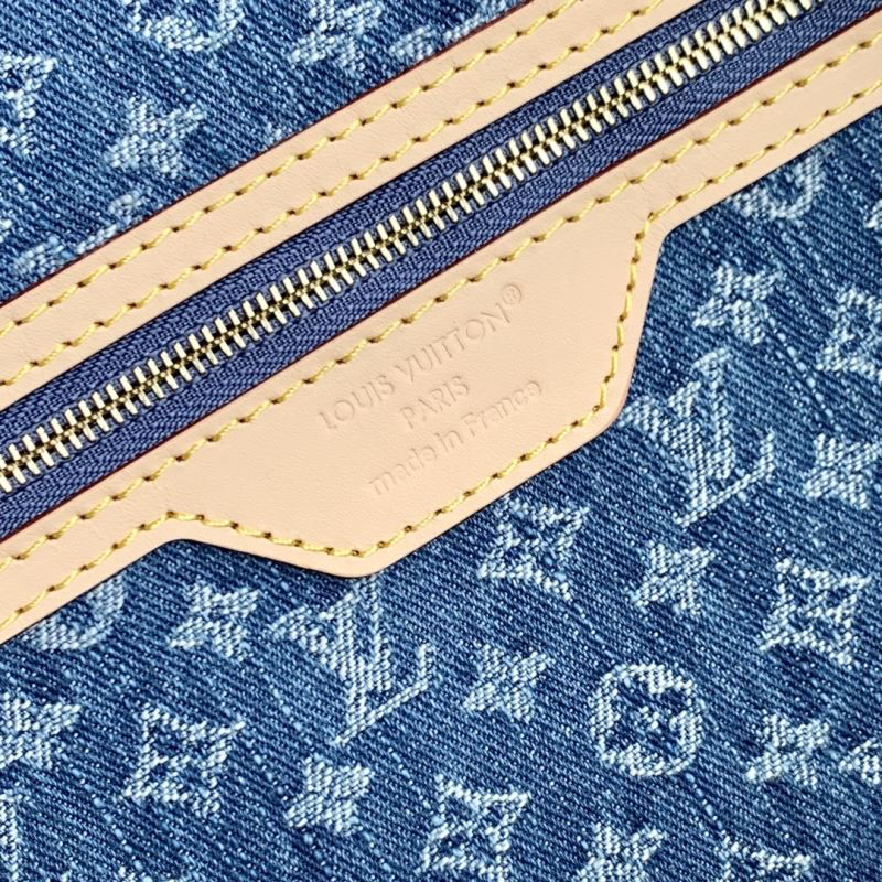 Louis Vuitton Neverfull MM Monogram Denim – Blauer Denim &amp; Naturleder