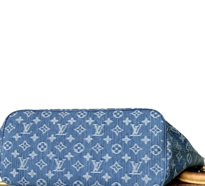 Louis Vuitton Neverfull MM Monogram Denim – Blauer Denim &amp; Naturleder