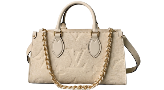 Louis Vuitton OnTheGo East West Cremefarbenes Monogramm Empreinte-Leder (M23641)