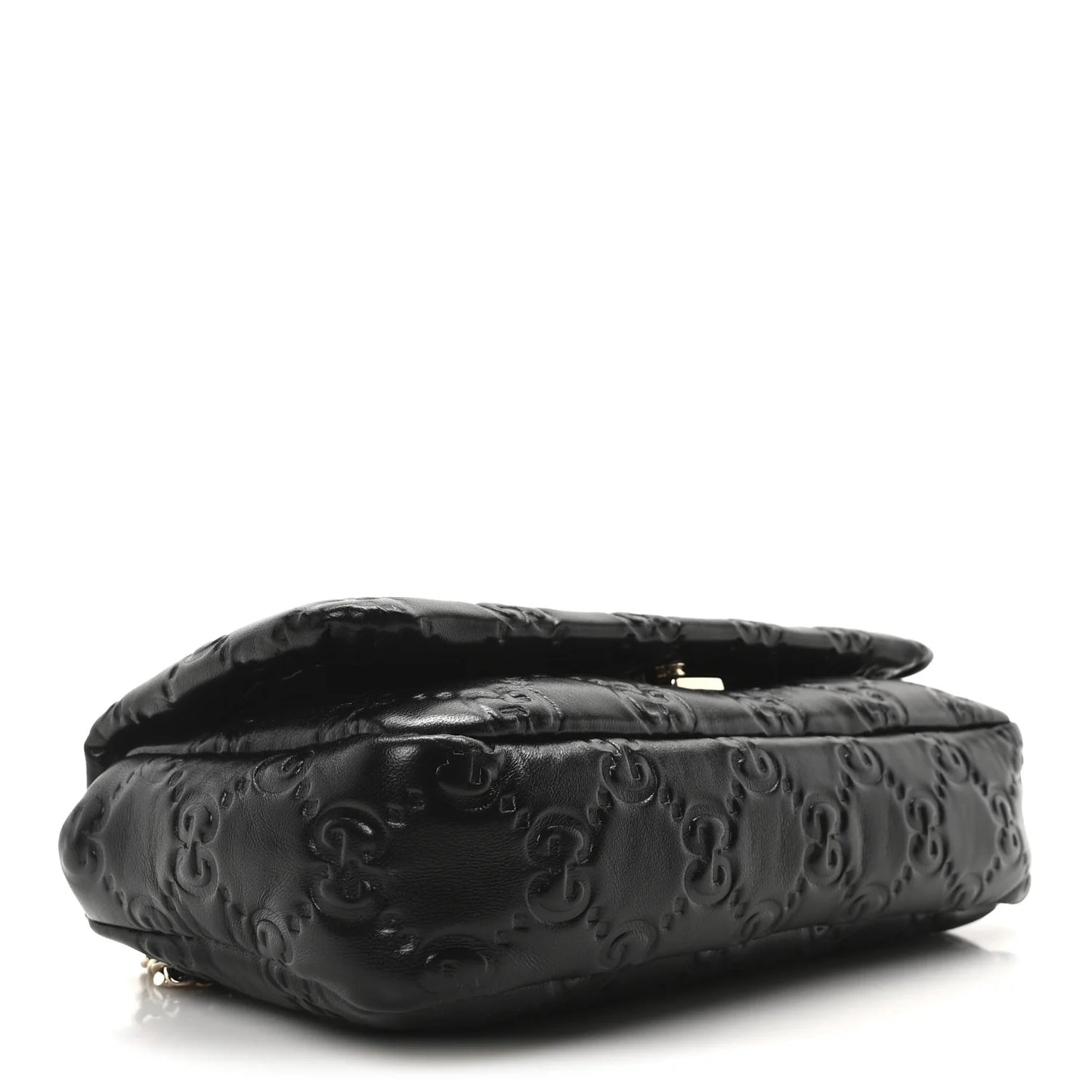 Gucci Milano Chevron Schultertasche, Damenhandtasche, schwarze Umhängetasche