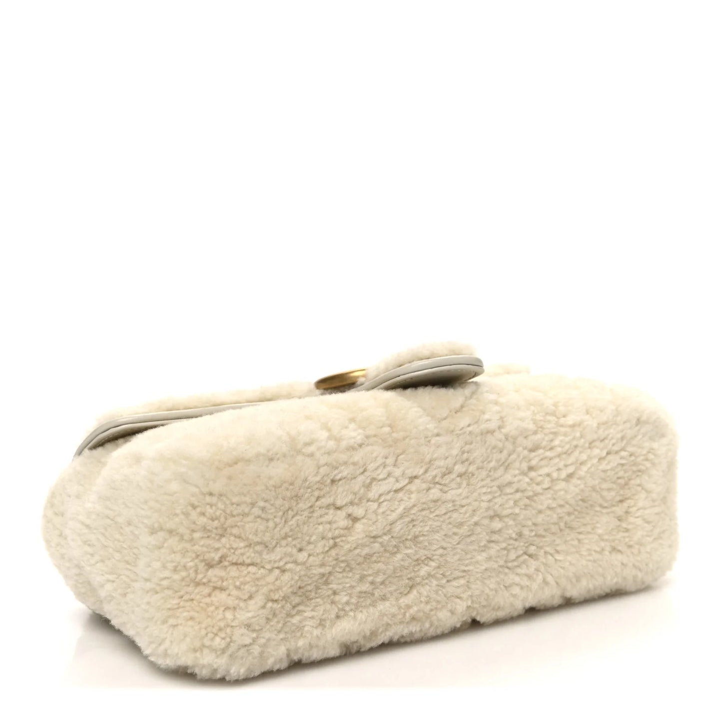 Gucci Marmont Tasche Damen – Kleine Schultertasche aus gesteppter Wolle, Altweiß • Gebraucht