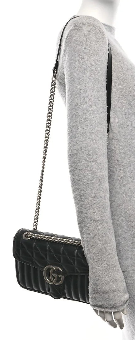 Gucci Marmont Aria Matelassé Kleine Damen-Schultertasche 2024 (gebraucht)