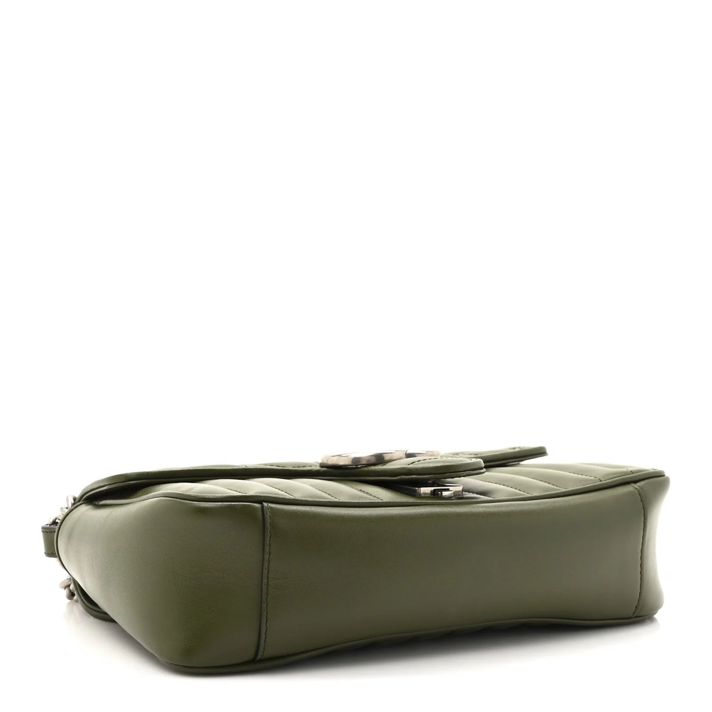 Gucci Marmont Aria Military Wood Kleine Damen-Schultertasche Matelassé • Gebraucht