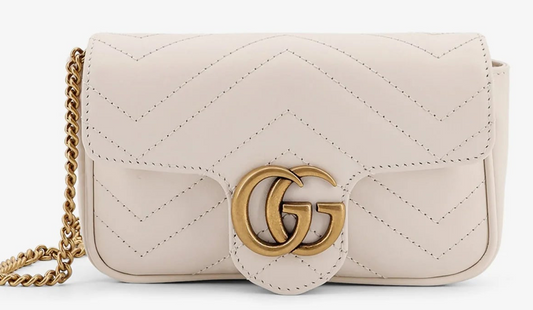 Gucci Marmont Mini White 2024 Damen-Schultertasche Matelassé • Gebraucht