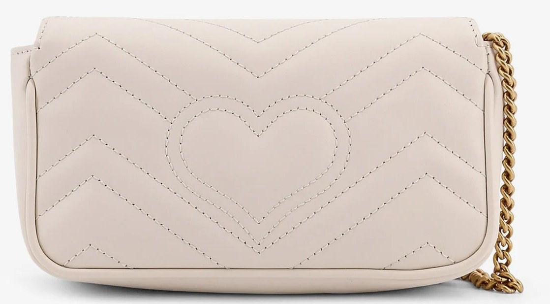 Gucci Marmont Mini White 2024 Damen-Schultertasche Matelassé • Gebraucht