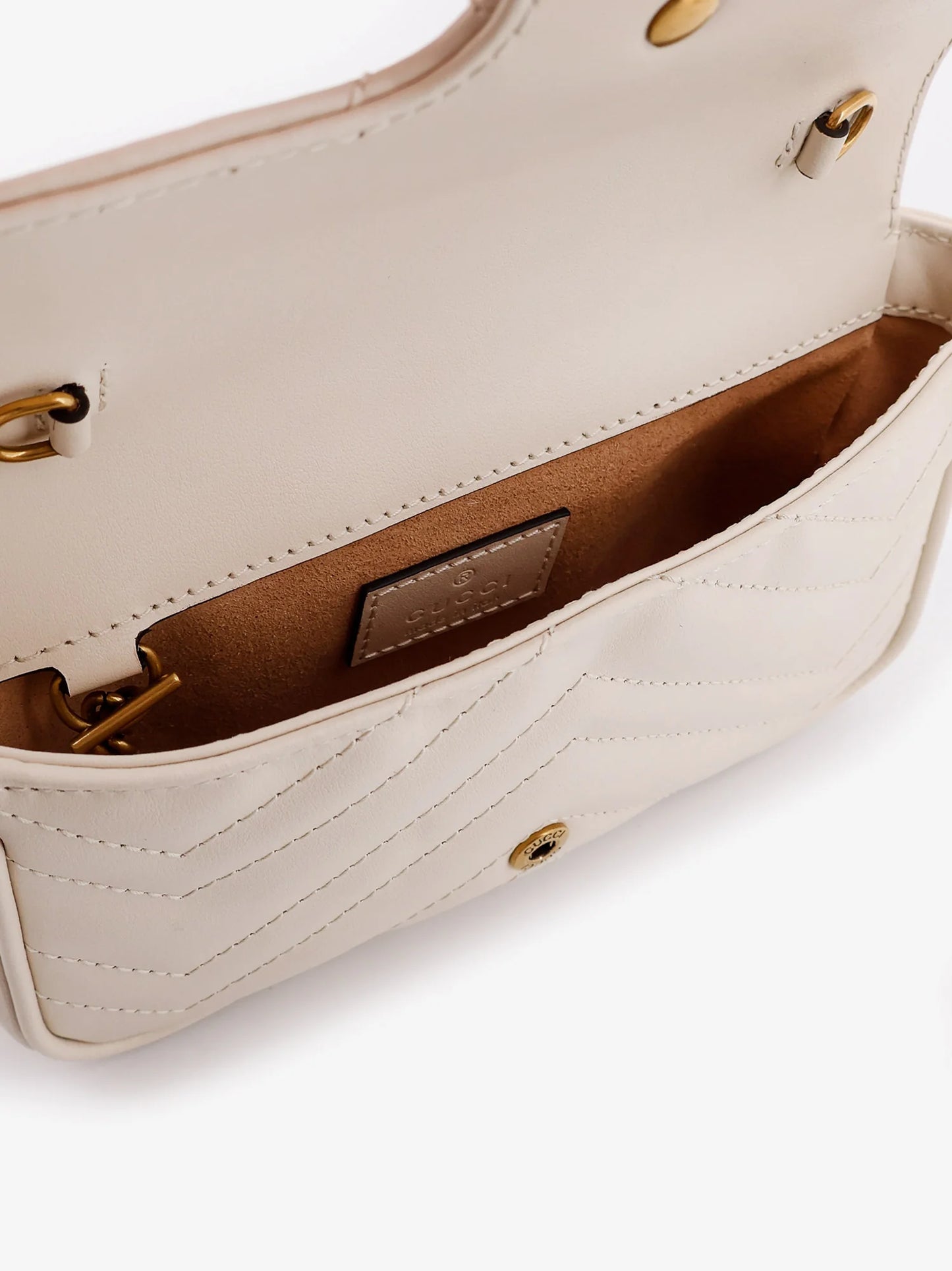 Gucci Marmont Mini White 2024 Damen-Schultertasche Matelassé • Gebraucht