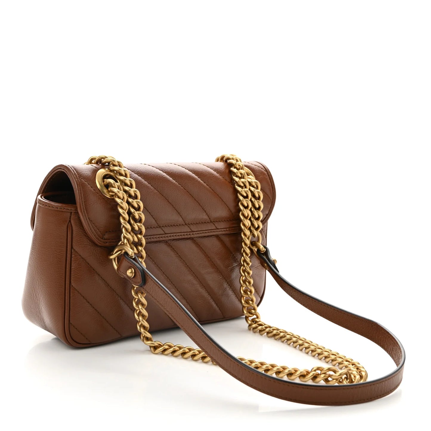 Gucci Marmont Diagonal Azalea Cuir Mini Damen Umhängetasche Matelassé • Gebraucht