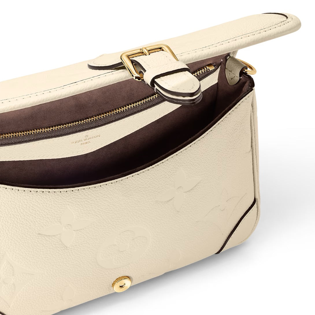 Louis Vuitton Diane Tasche Creme Beige Monogramm Empreinte Leder 