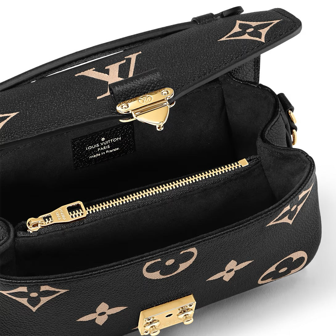 LLouis Vuitton Pochette Métis East-West Noir/Beige Monogram Empreinte (M46596)