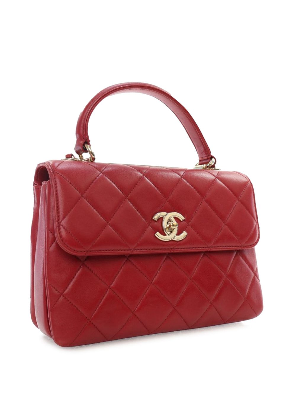 Chanel Trendy CC Top Handle Mini Rotes Lammleder (2021)